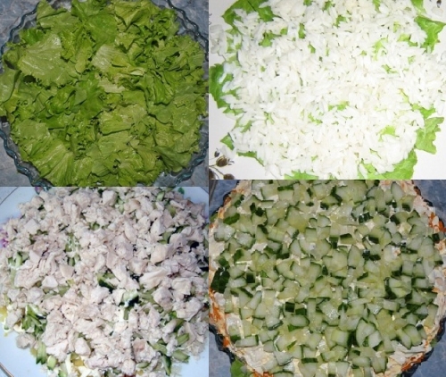 Деякі шари салату