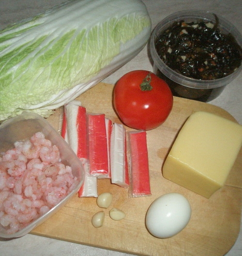 необхідні інгредієнти для приготування салату