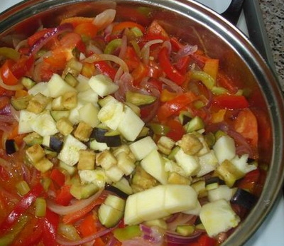 готуємо начинку з овочів