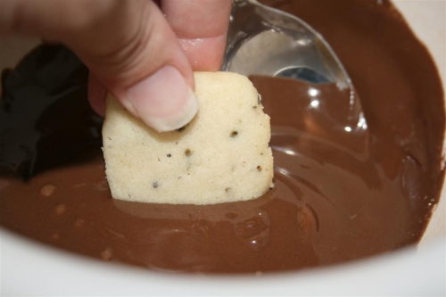 маку печиво в шоколадну глазур