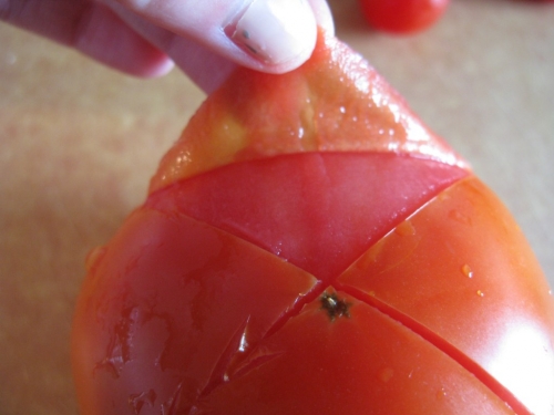 помідори очищаємо від шкірки