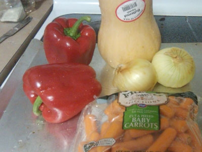 овочі для супу пюре з гарбуза