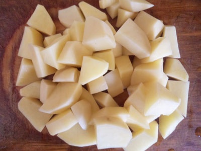 кубики картоплі